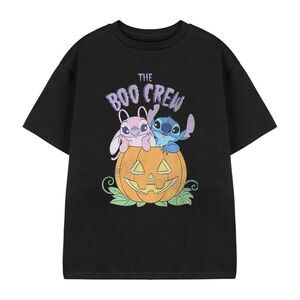 Lilo & Stitch Girls Boo Crew Short-Sleeved T-Shirt / Black